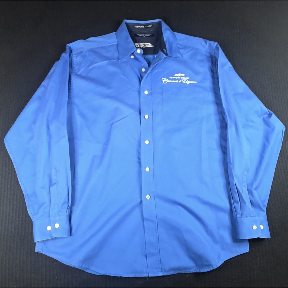 Devon & Jones Men XL Pima Cotton Twill Shirt Newport Beach Concours...